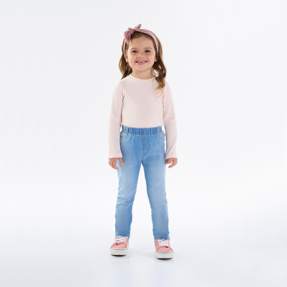 Calca Primeiros Passos Menina - Jeans - 50211-1114