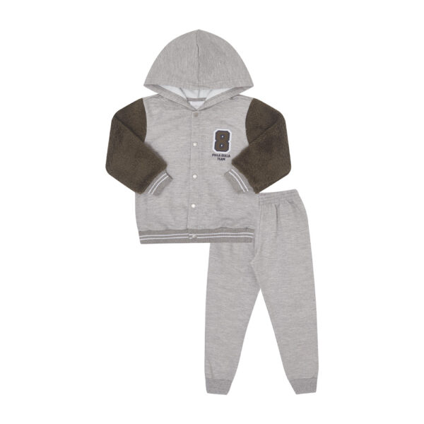 Conjunto Primeiros Passos Menino - Mescla Cinza - 50280-567