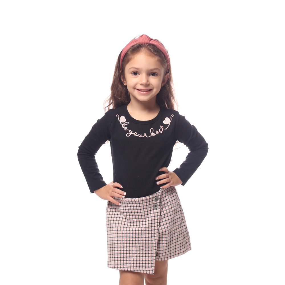 Conjunto Infantil Menina - Preto - 50324-51
