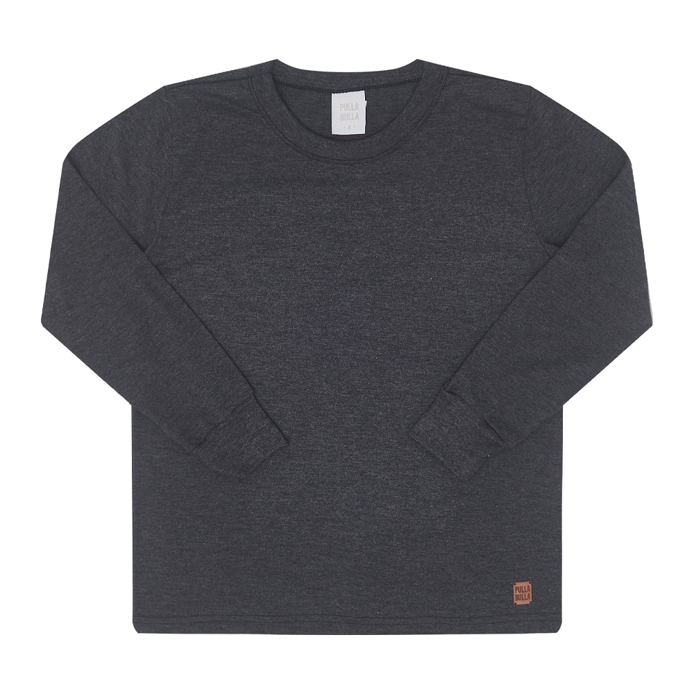 Camiseta Infantil Menino - Mescla Preto - 50357-876