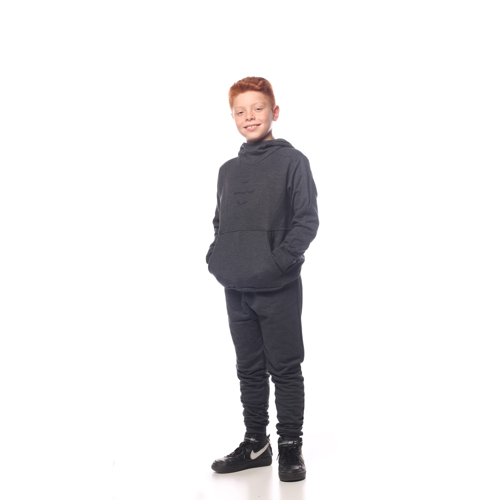 Conjunto Juvenil Menino - Mescla Preto - 50475-876