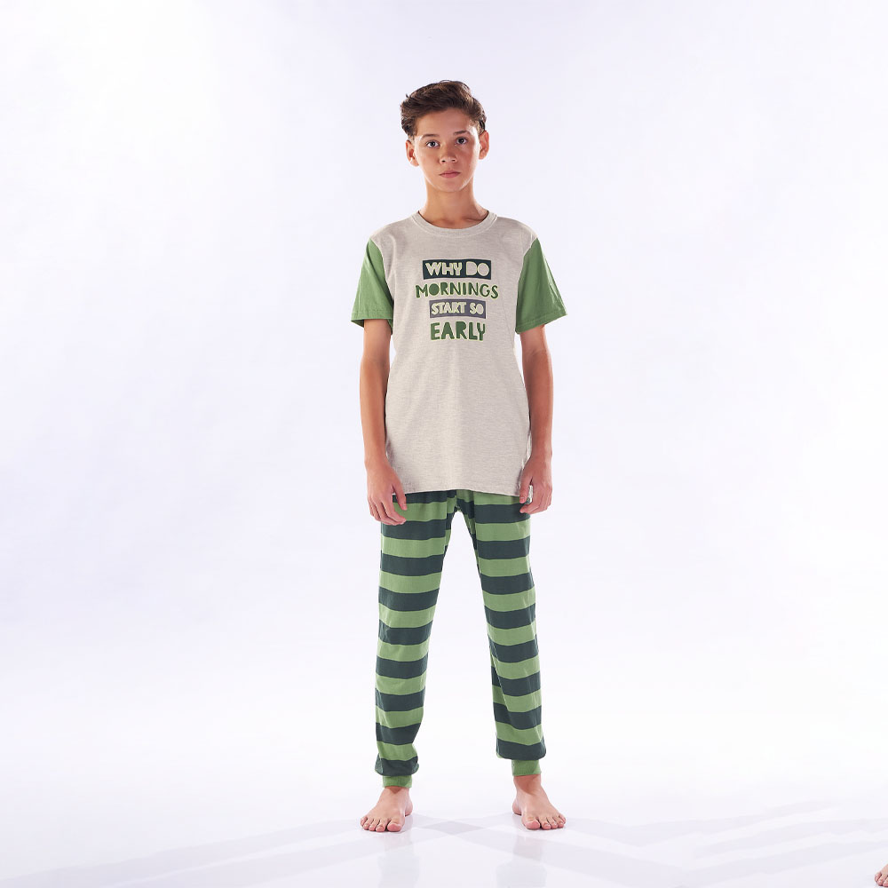 Pijama Infantil Menino - Mescla Banana - 200465-60