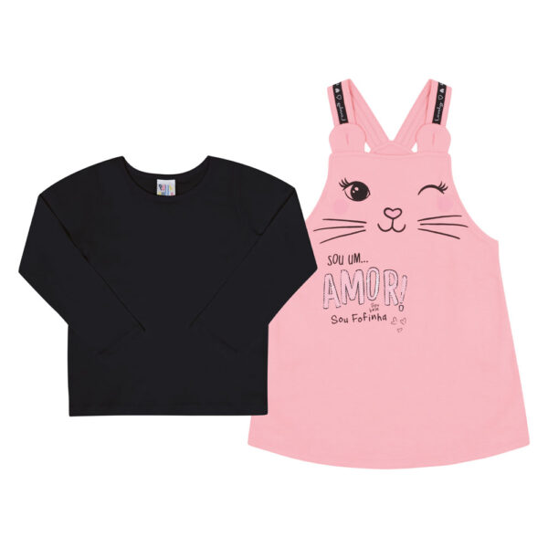 Conjunto Bebê Menina - Rosa Lumi - 47216-1183