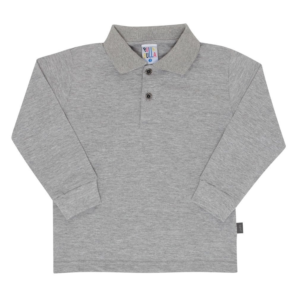 Polo Bebê Menino - Mescla Cinza - 47257-567
