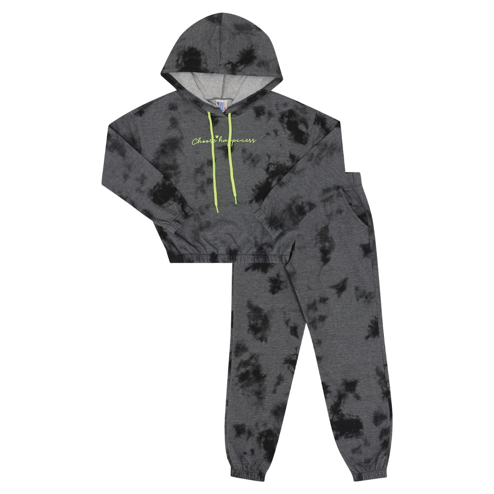 Conjunto Infantil Menina - Rotativo Mescla Chumbo - 47436-1211