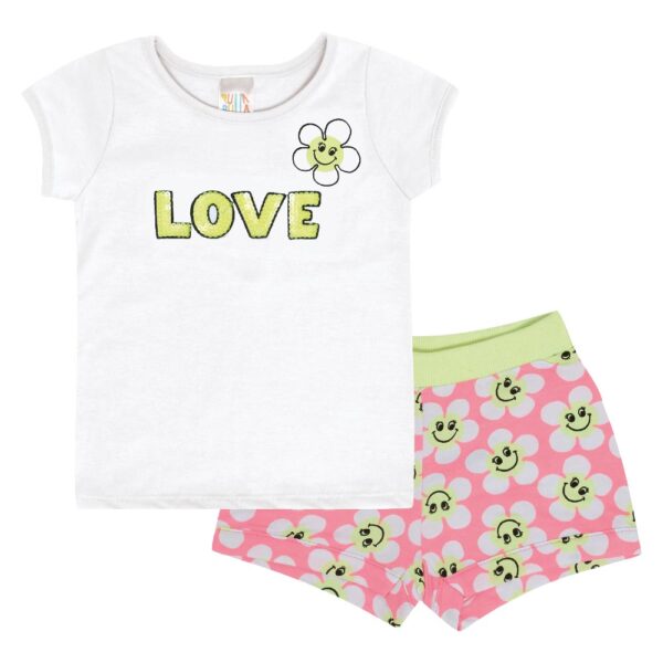 Conjunto Bebê Menina - Branco - 47614-3