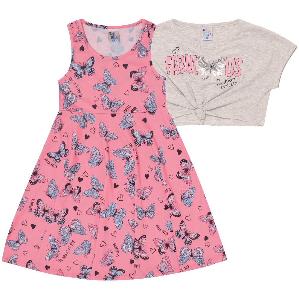 Conjunto Infantil Menina - Mescla Banana - 47820-60