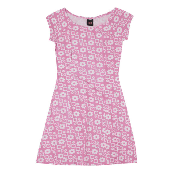 Vestido Juvenil Menina - Rotativo Chiclete - 47919-5