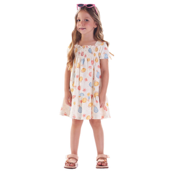 Vestido Primeiros Passos Menina - Digital Coral - 48716-1268