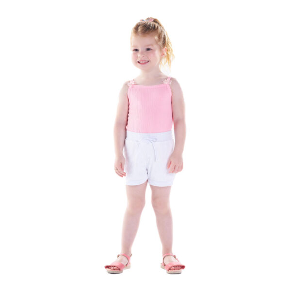 Shorts Primeiros Passos Menina - Branco - 49206-3