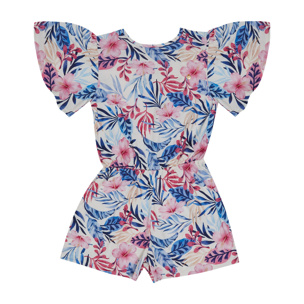 Macaquinho Infantil Menina - Sublimado Azul - 49318-713