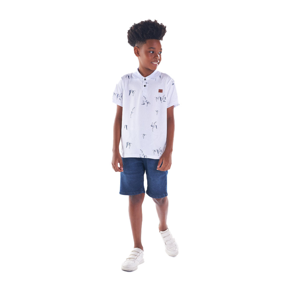Polo Infantil Menino - Branco - 49359-3