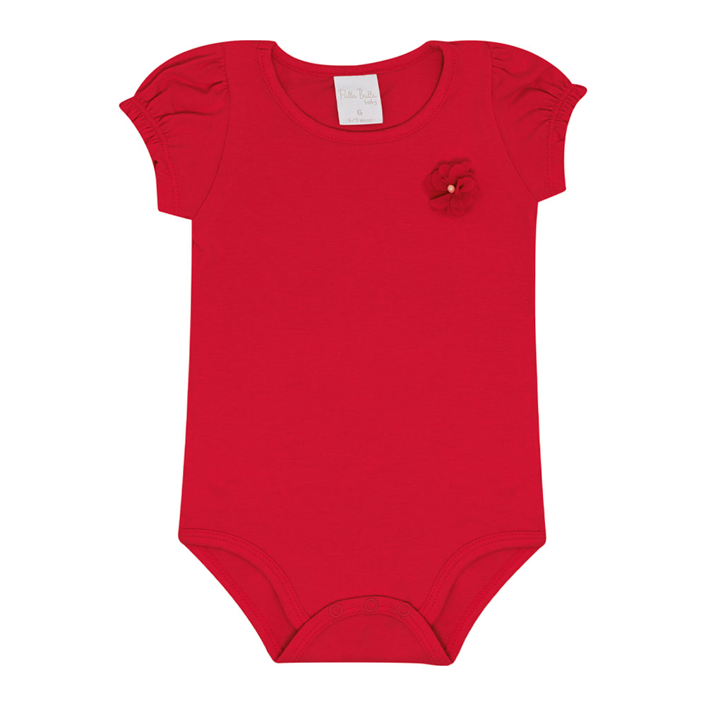Body Bebê Menina - Vermelho - 50500-65