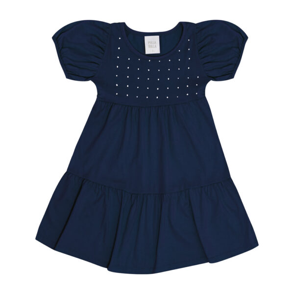 Vestido Primeiros Passos Menina - Marinho - 50613-58