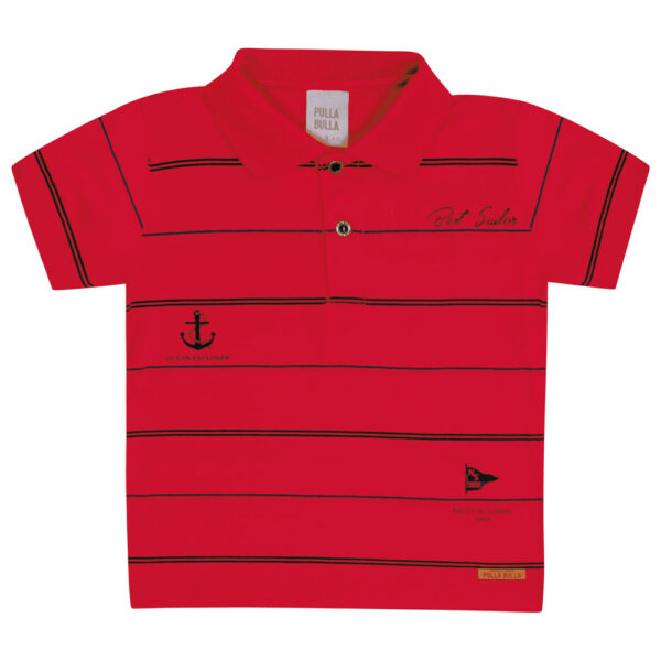 Polo Primeiros Passos Menino - Vermelho - 50660-65