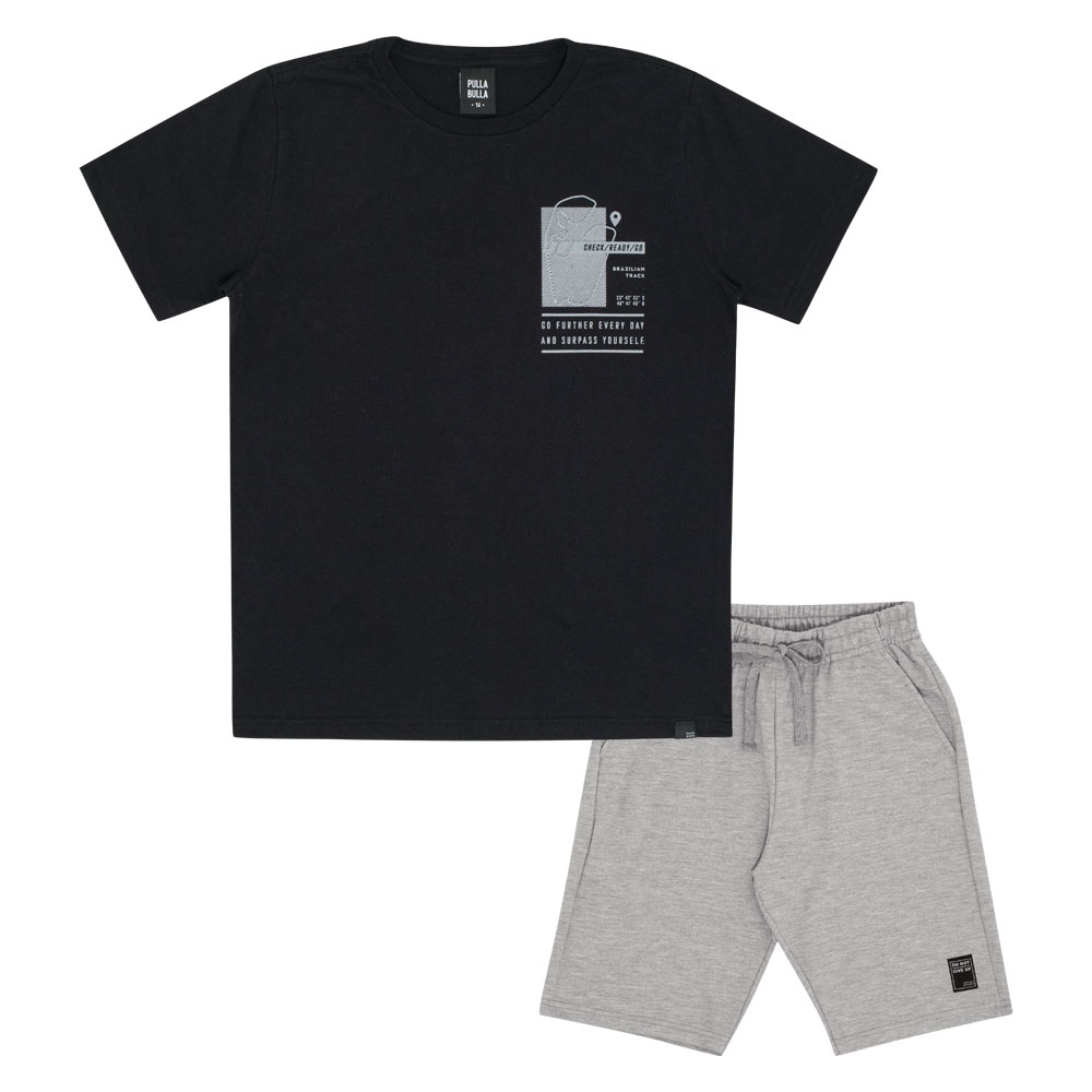 Conjunto Juvenil Menino - Preto - 50873-51