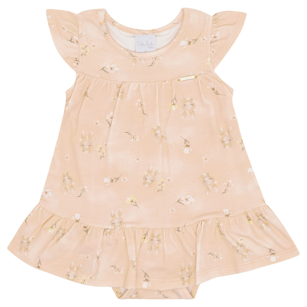 Body Vestido Bebê Menina - Laranja - 52110-1327