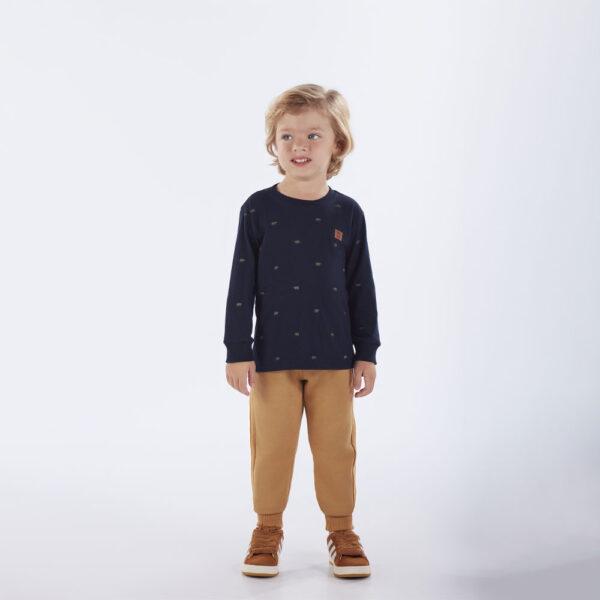 Calça Primeiros Passos Menino - Marrom - 52768-922