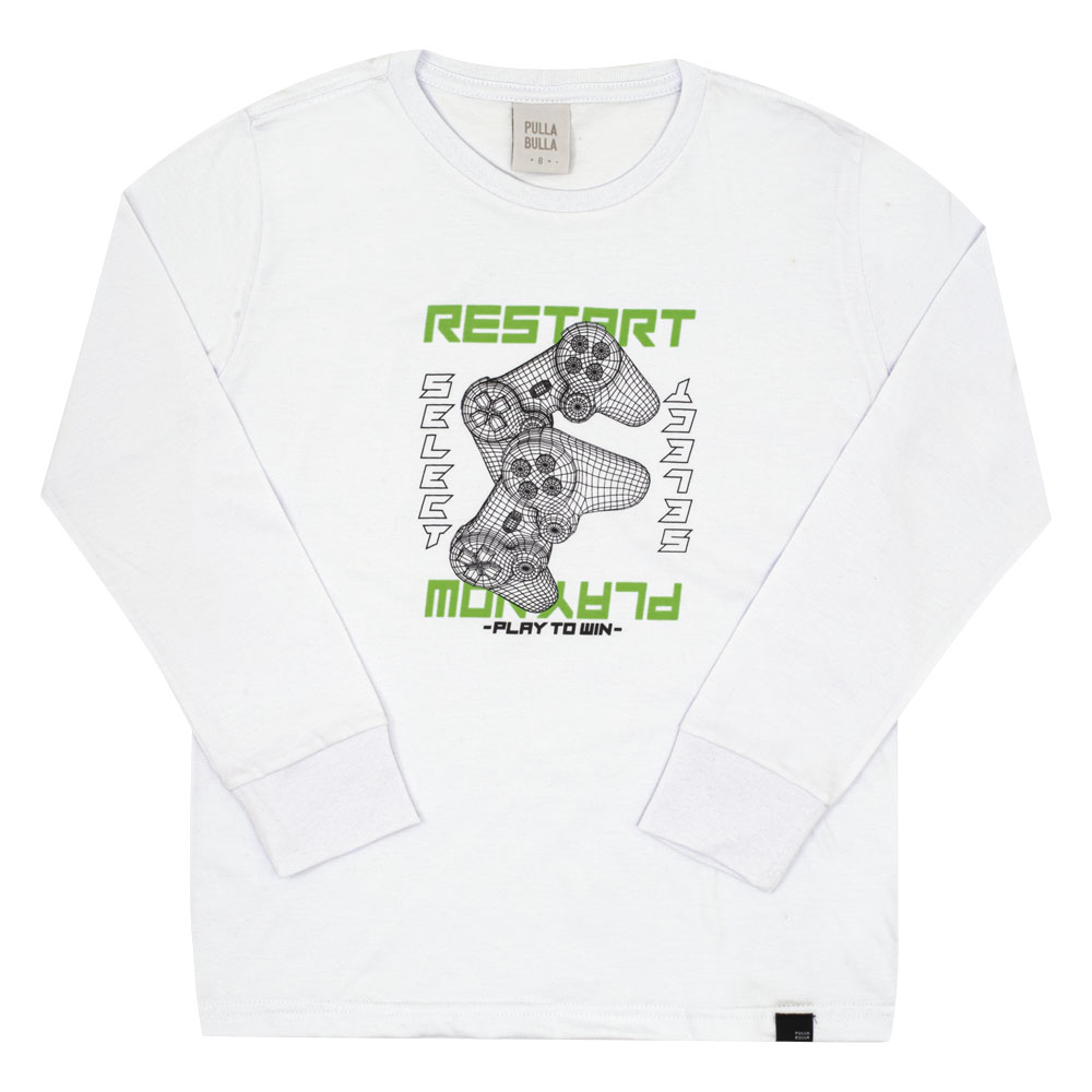 Camiseta Infantil Menino - Branco - 52856-3
