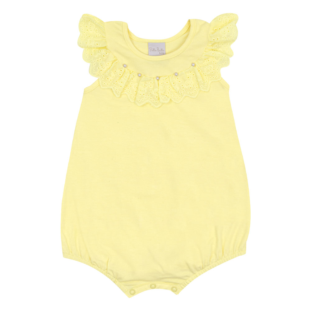 Macacao Amarelo Bebê Pulla Bulla Menina - 53208-4