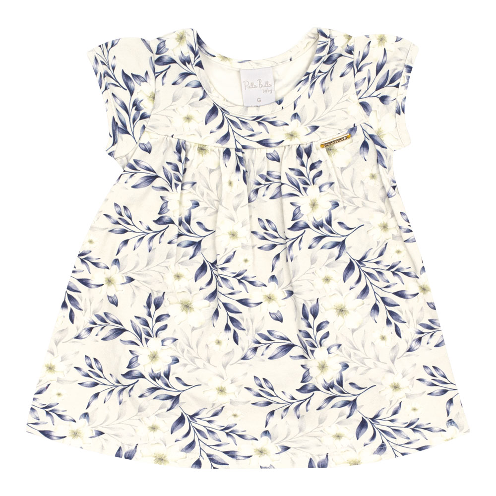 Body Vestido Bege Bebê Pulla Bulla Menina - 53211-1263