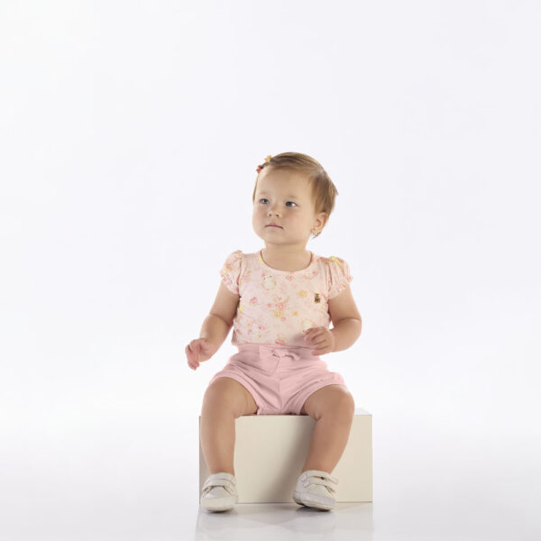 Conjunto Rosa Bebê Pulla Bulla Menina - 53222-1326