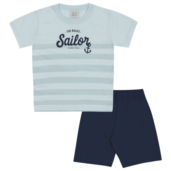 Conjunto Azul Primeiros Passos Pulla Bulla Menino - 53372-1273