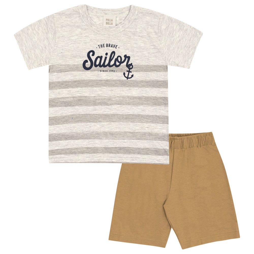 Conjunto Mescla Primeiros Passos Pulla Bulla Menino 53372-60